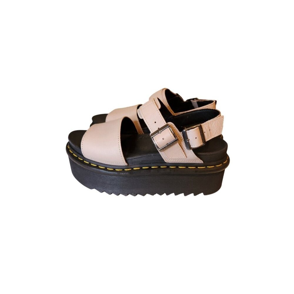 Dr. Martens Voss Quad Vintage Taupe Platform Sandal Women's Size 9